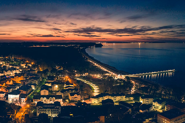 Luftbildfotos bei Nacht